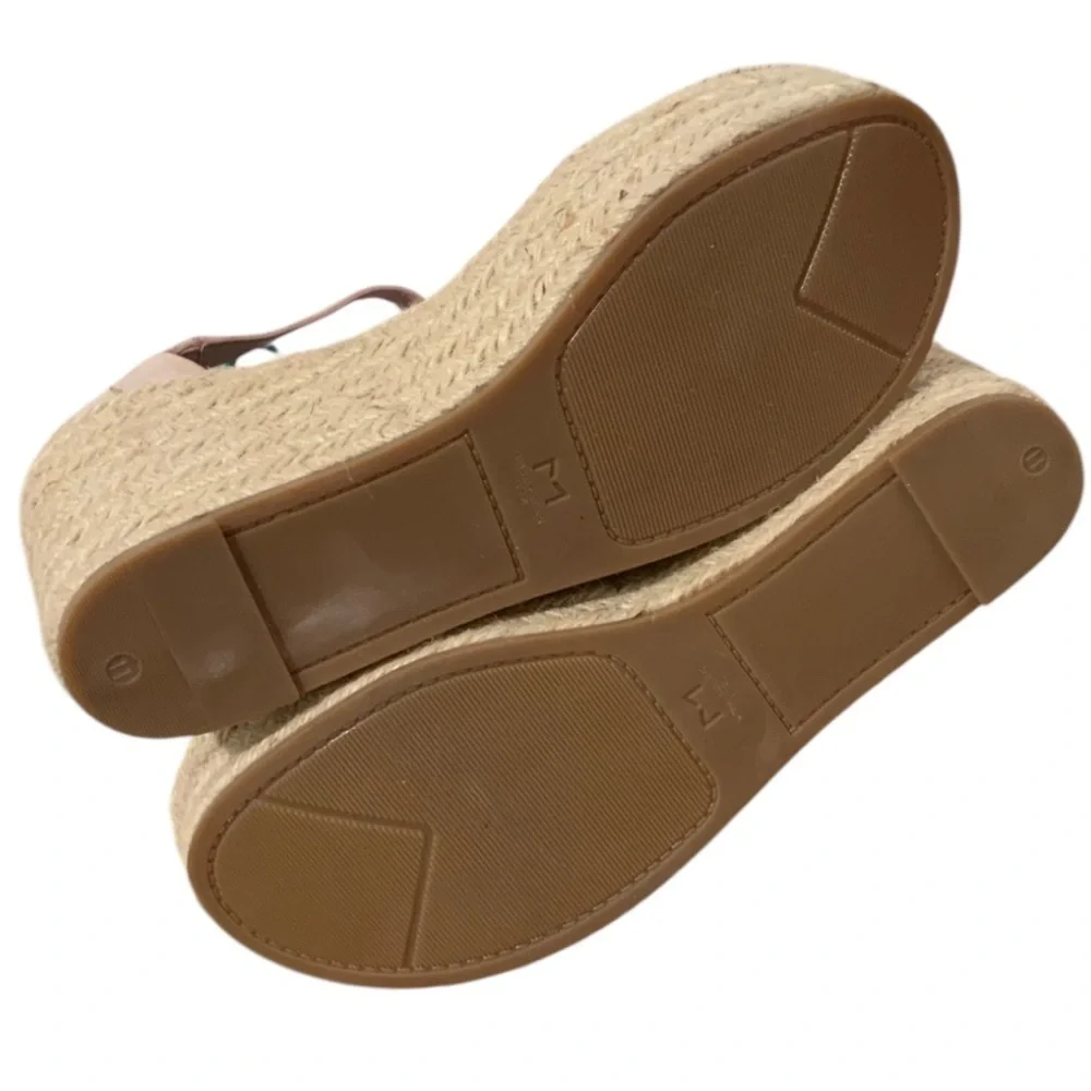 Marc Fisher Alida Suede Leather Espadrille Sandal Ankle Strap Sz 11 l Pink